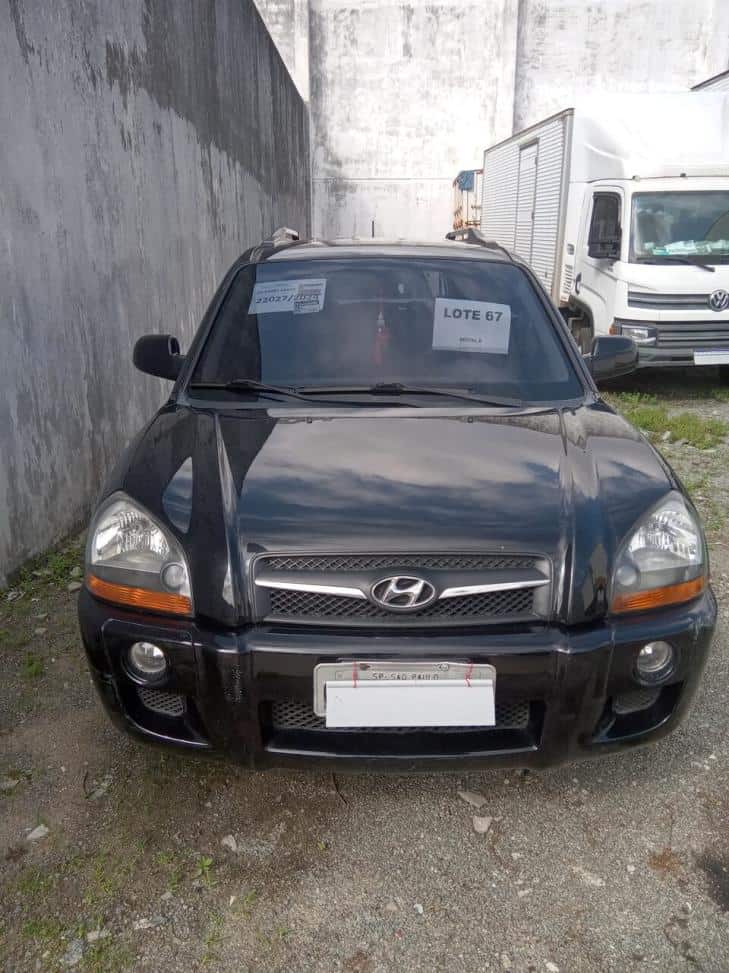 Dianteira do Hyundai Tucson a ser leiloado
