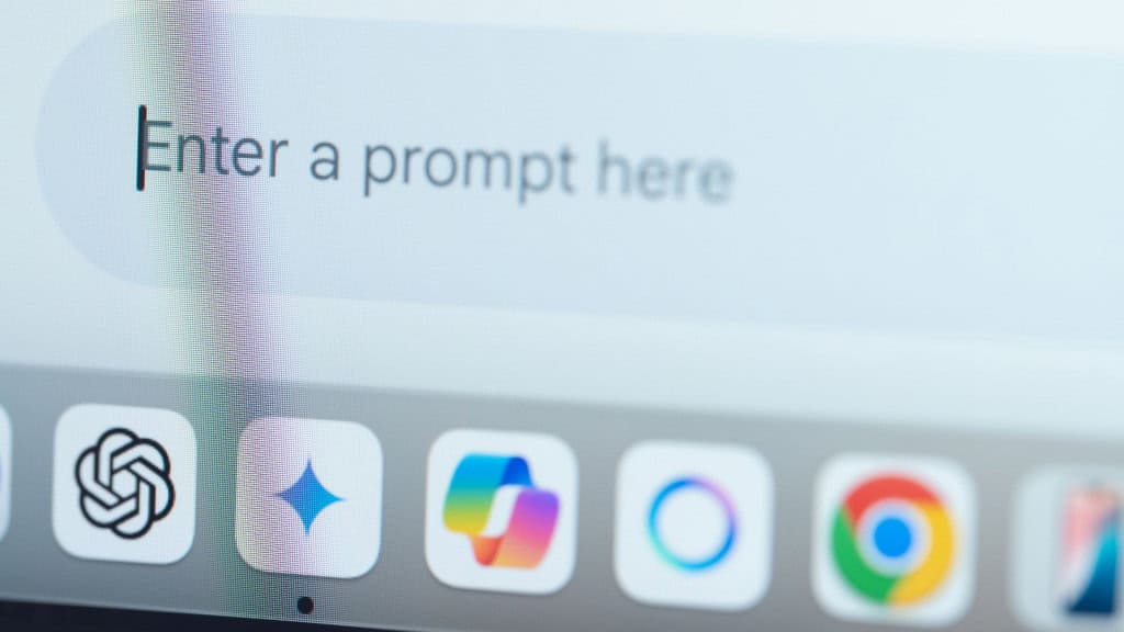 barra de pesquisa de prompt de comando de IA