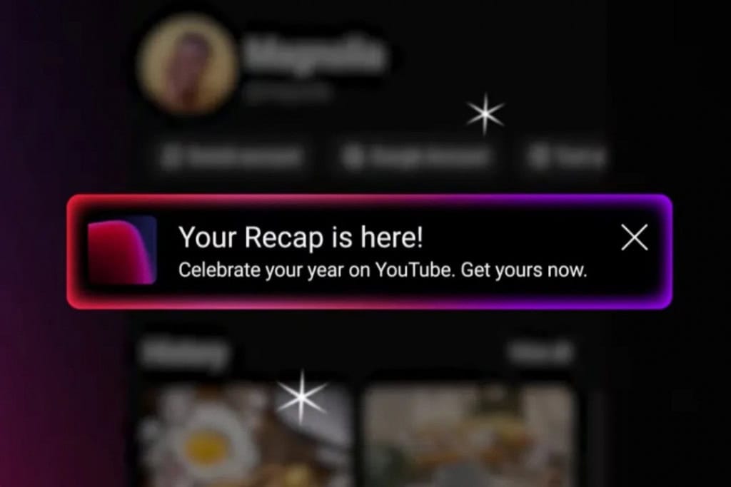 Sua retrospectiva de vídeos: YouTube lança Recap O YouTube apresentou um novo recurso chamado Recap, que permite aos usuários rever os vídeos e canais mais assistidos ao longo do último ano. A novidade destaca interesses, momentos marcantes e mudanças no gosto por conteúdo, oferecendo uma visão personalizada do histórico de visualização. Seu ano em vídeos resumido! YouTube Recap mostra favoritos, tendências e mudanças de gosto em 12 cartões interativos e divertidos.