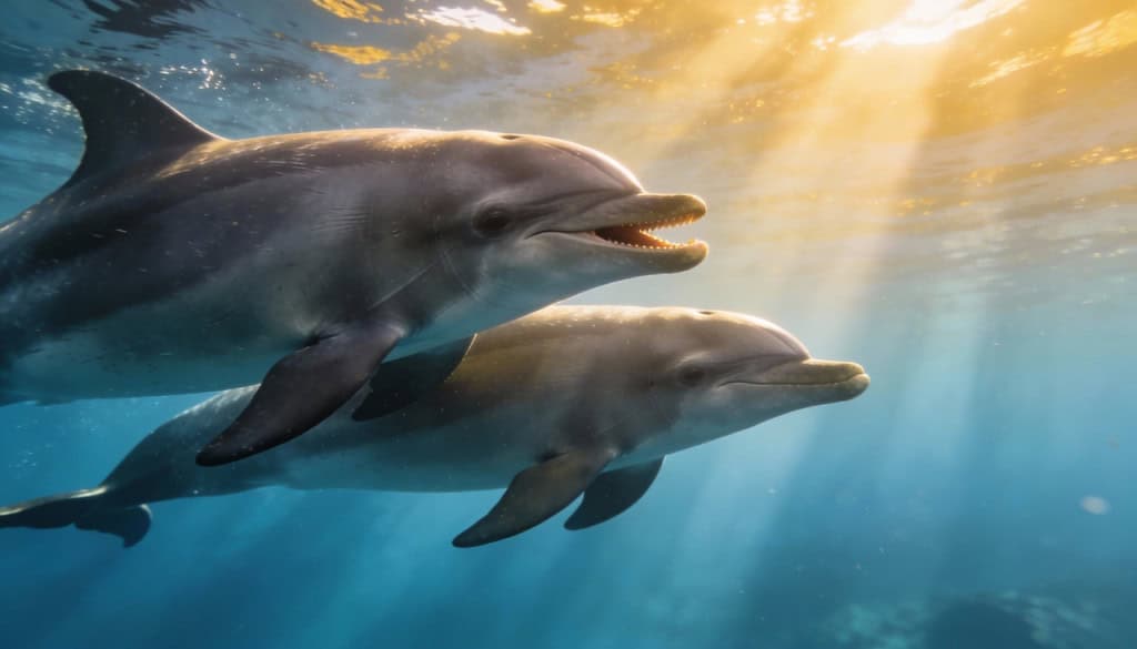 O jeito fofo que as mães golfinhos mudam a voz para falar com os filhotes