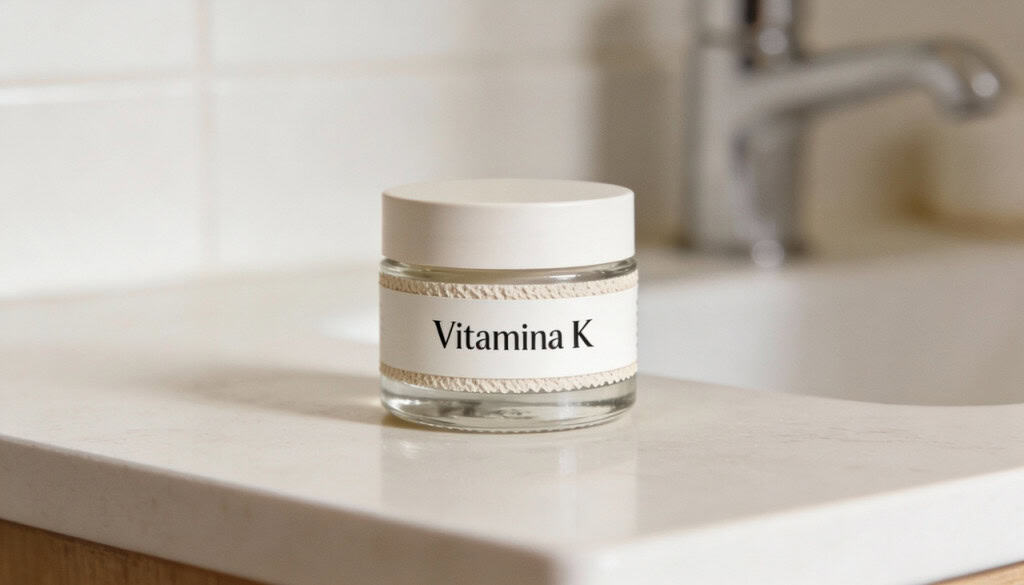 Vitamina barata para tirar olheiras e melhorar sua saúde e imunidade Sabe aquela “cara de panda” depois de maratonar séries ou virar a noite trabalhando? Antes de gastar rios de dinheiro com corretivos caríssimos, existe um biohack super acessível que pode salvar suas selfies e sua saúde. Estamos falando da Vitamina K, um nutriente subestimado que age de dentro para fora limpando o visual. Estudos do Journal of Cosmetic Dermatology indicam que a Vitamina K tópica ajuda a reduzir a pigmentação vascular periorbital. Vitamina barata para tirar olheiras e melhorar sua saúde e imunidade
