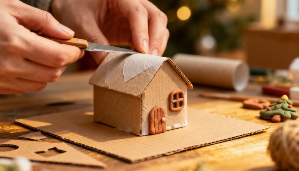 Guarde os rolos de papel higiênico e transforme-os em miniaturas para sua decoração de Natal