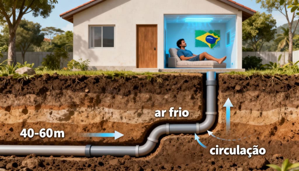 Um jeito natural de manter a casa geladinha sem ar-condicionado Manter a casa geladinha sem ar-condicionado parece conversa de rede social, mas esse truque de usar a própria terra como “geladeira” de ar é real, tem nome, tem lógica e está ganhando espaço entre quem curte soluções naturais, low tech e inteligentes para driblar o calor do dia a dia. Um jeito natural de manter a casa geladinha sem ar-condicionado