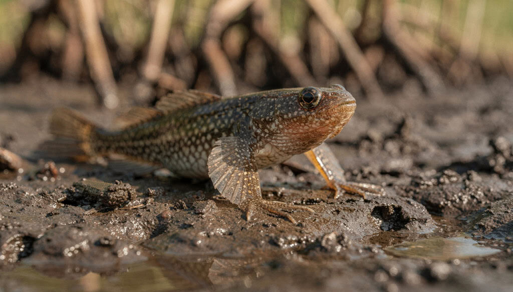 O peixe que desafia a natureza e consegue caminhar e viver fora da água Enquanto a maioria dos peixes depende totalmente do ambiente aquático para sobreviver, o saltador-do-lodo desenvolveu adaptações únicas que permitem uma vida ativa em terra firme. Essa criatura fascinante utiliza suas nadadeiras como pernas e possui um sistema respiratório que desafia os conceitos tradicionais da biologia marinha. O peixe que desafia a natureza e consegue caminhar e viver fora da água
