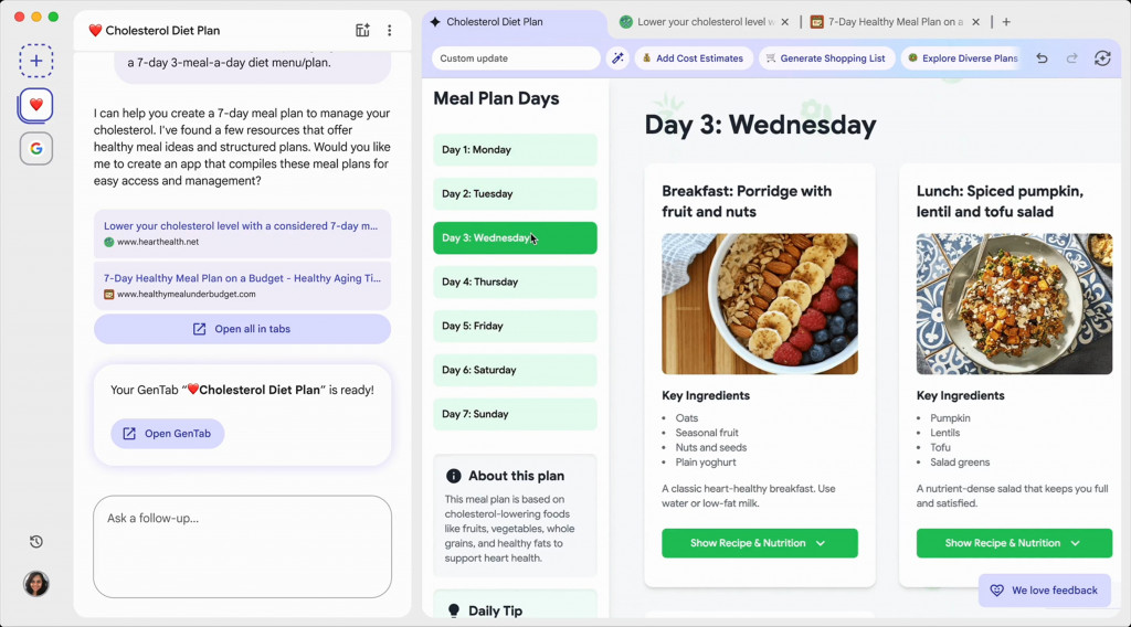 Google anuncia navegador de IA que cria aplicativos interativos do zero O Google anunciou na quinta-feira (11) seu mais novo experimento em inteligência artificial: o Disco, um navegador de IA que interage com páginas da web, e o GenTabs, um recurso que cria aplicativos interativos para ajudar usuários em seus objetivos. Google anuncia navegador de IA que cria aplicativos interativos do zero