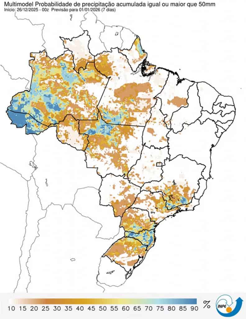 mapa de chuva inmet 31 de dezembro