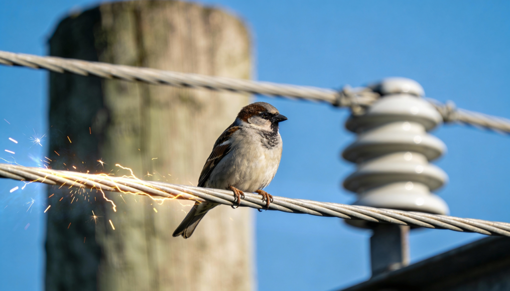 Por que os pássaros não tomam choque nos fios elétricos?
