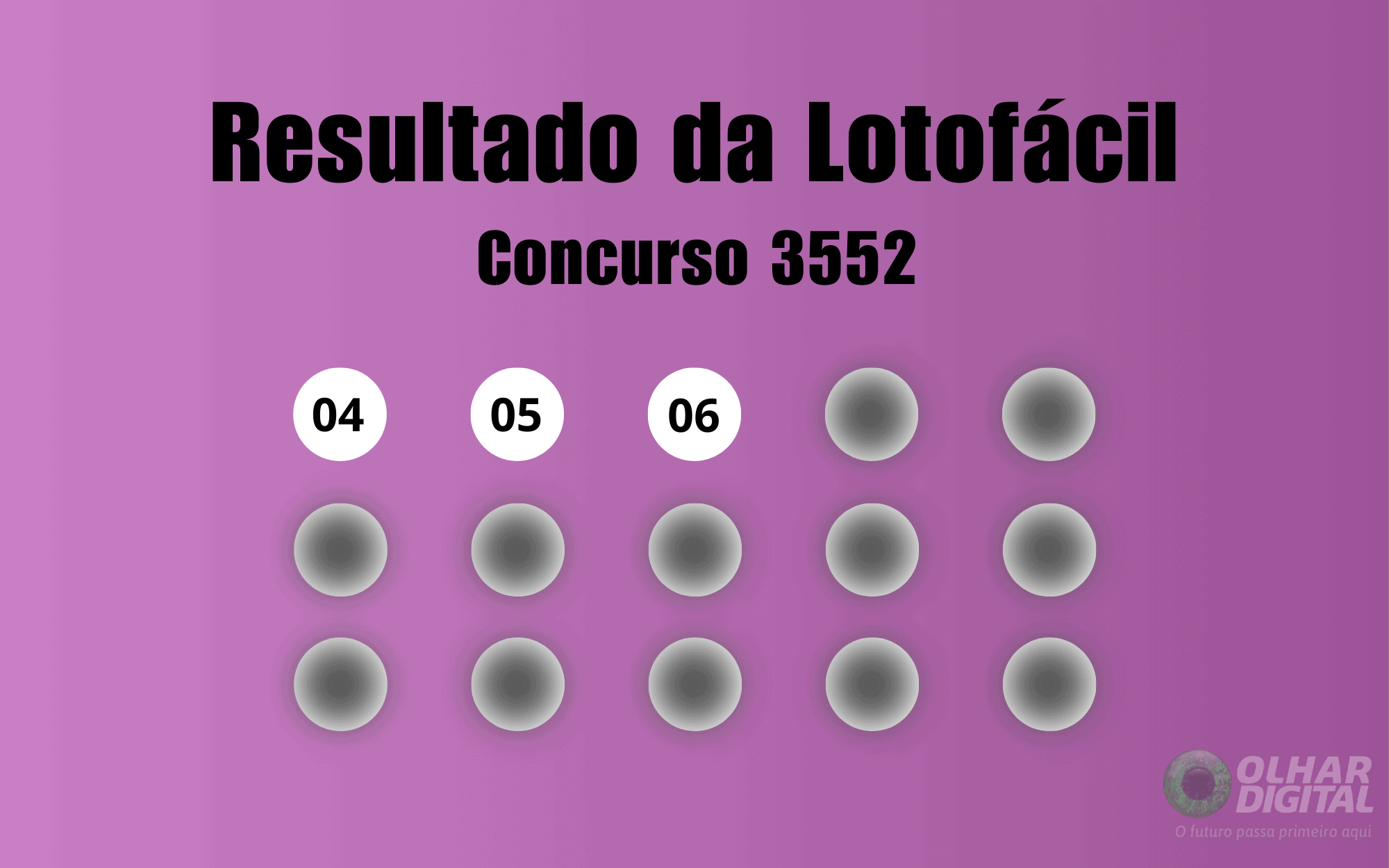 Resultado da Lotofácil de hoje: veja números e ganhadores do concurso 3552 (terça, 02/12)