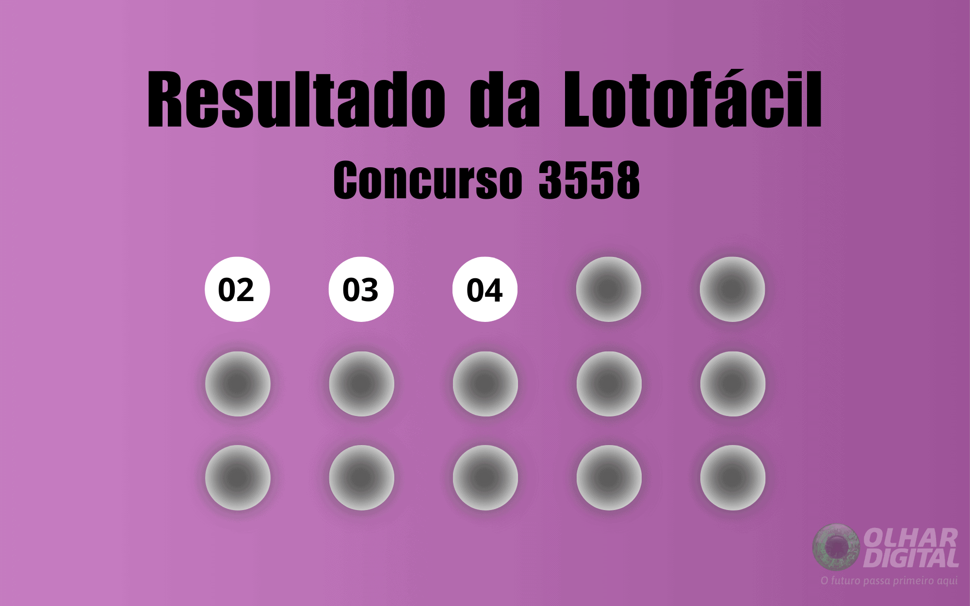 Resultado da Lotofácil de hoje: veja números e ganhadores do concurso 3558 (terça, 09/12)