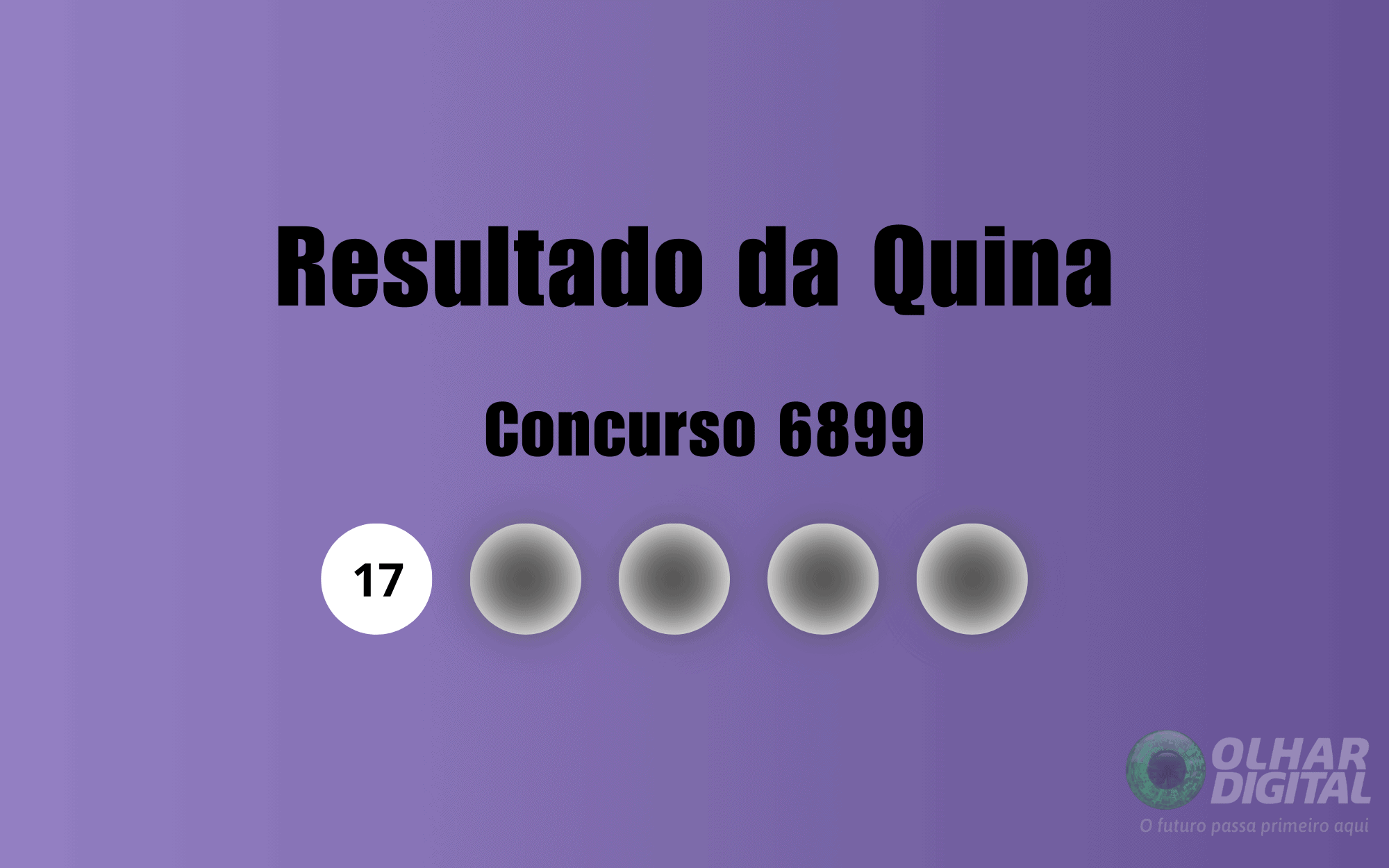 Resultado da Quina de hoje: veja números e ganhadores do concurso 6899 (quarta, 10/12)