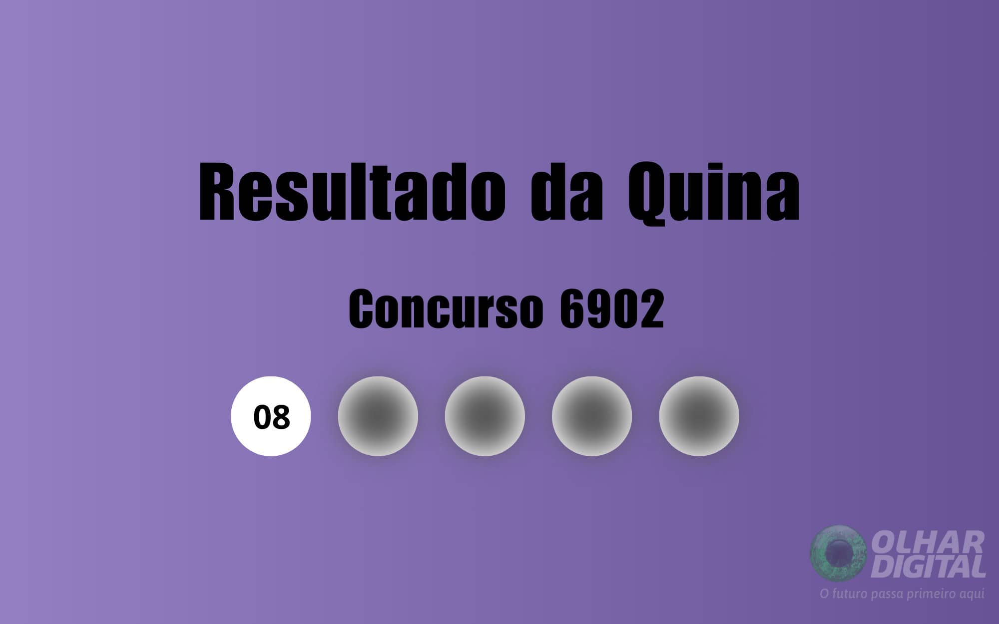 Resultado da Quina de hoje: veja números e ganhadores do concurso 6902 (sábado, 13/12)