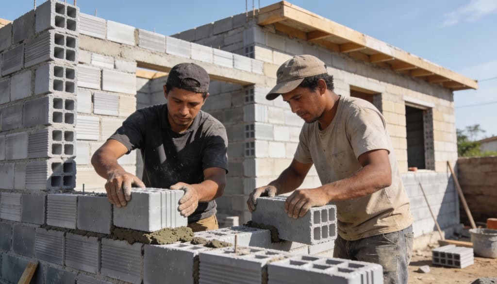 Os novos tijolos de plástico reciclado que se encaixam igual Lego que montam uma casa em pouquíssimos dias