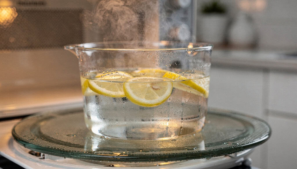 Esse truque com um simples limão limpa o micro-ondas em cinco minutos