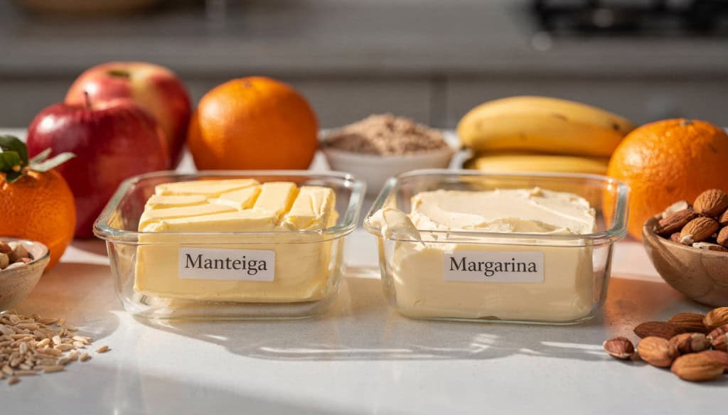 Manteiga ou margarina: qual é a opção mais saudável para sua saúde? Escolher entre manteiga ou margarina parece detalhe pequeno, mas esse tipo de decisão diária impacta saúde, energia mental e até produtividade. A boa notícia é que a ciência ajuda a entender melhor o que faz mais sentido hoje. Pesquisas publicadas na European Journal of Clinical Nutrition explicam qual a melhor opção. Manteiga ou margarina: qual é a opção mais saudável para sua saúde?