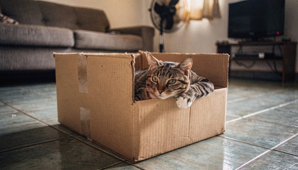 O motivo curioso que faz os gatos trocarem qualquer cama de luxo por uma caixa de papelão