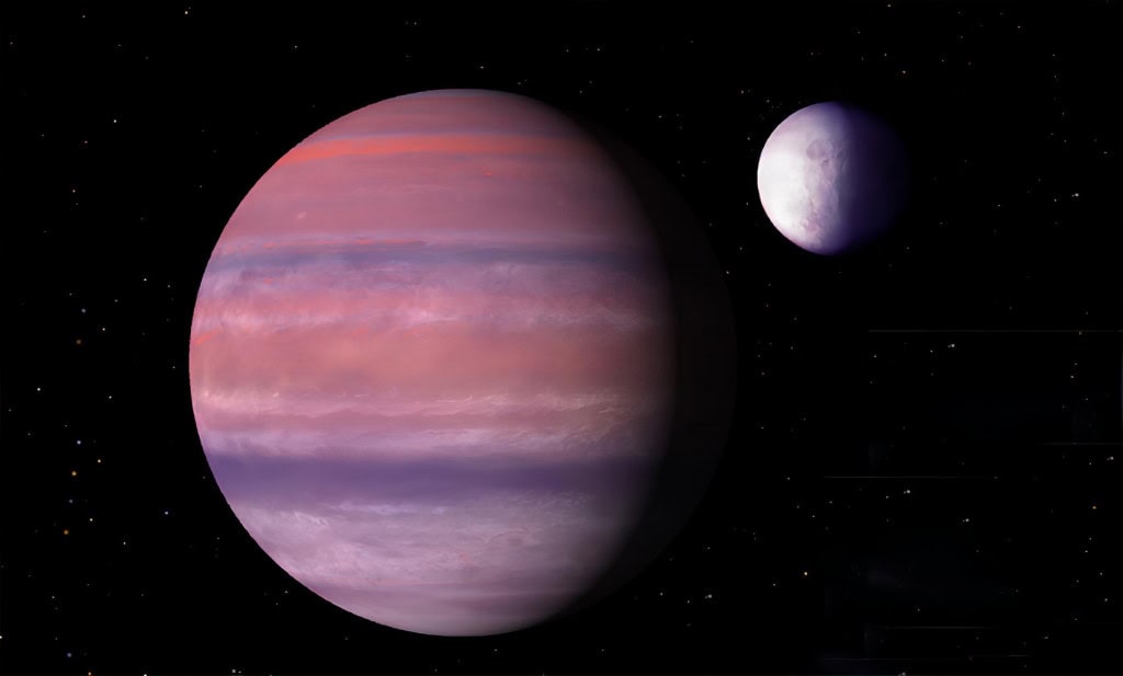 Lua em exoplaneta gigante pode revolucionar a astronomia se confirmada Um artigo disponível no repositório de pré-impressão arXiv, já aceito para publicação na revista Astronomy & Astrophysics, relata a descoberta de um planeta gigante gasoso que parece oscilar enquanto orbita sua estrela, o que levou astrônomos a suspeitarem que ele seja acompanhado por um enorme satélite natural. Lua em exoplaneta gigante pode revolucionar a astronomia se confirmada