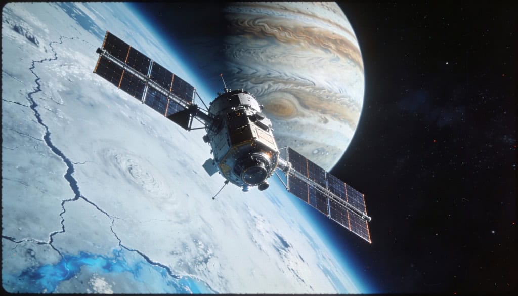 Existe vida na lua Europa? Novo estudo pode frustrar expectativas Europa, uma das maiores luas de Júpiter, é uma das grandes apostas na busca por vida fora da Terra. O astro é coberto por uma espessa camada de gelo que esconde um vasto oceano subterrâneo, algo que sempre foi visto como um ambiente promissor. Um estudo publicado nesta terça-feira (6) na revista Nature Communications pode frustrar essas expectativas. A missão da NASA que vai tentar buscar vida em uma lua congelada igual ao que acontece nos filmes de ficção