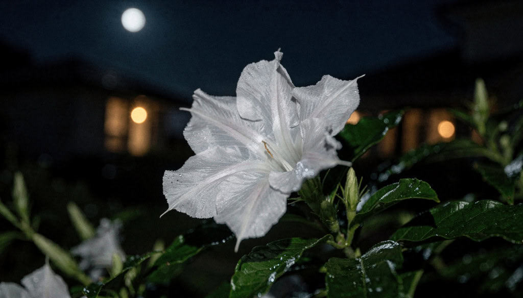 O segredo das flores que florescem no silêncio da noite