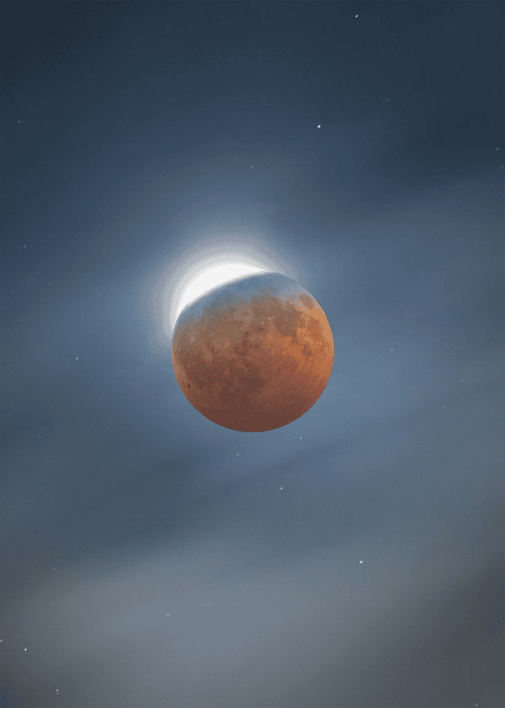 Eclipse lunar e resgate da Starship nas Imagens Astronômicas da Semana