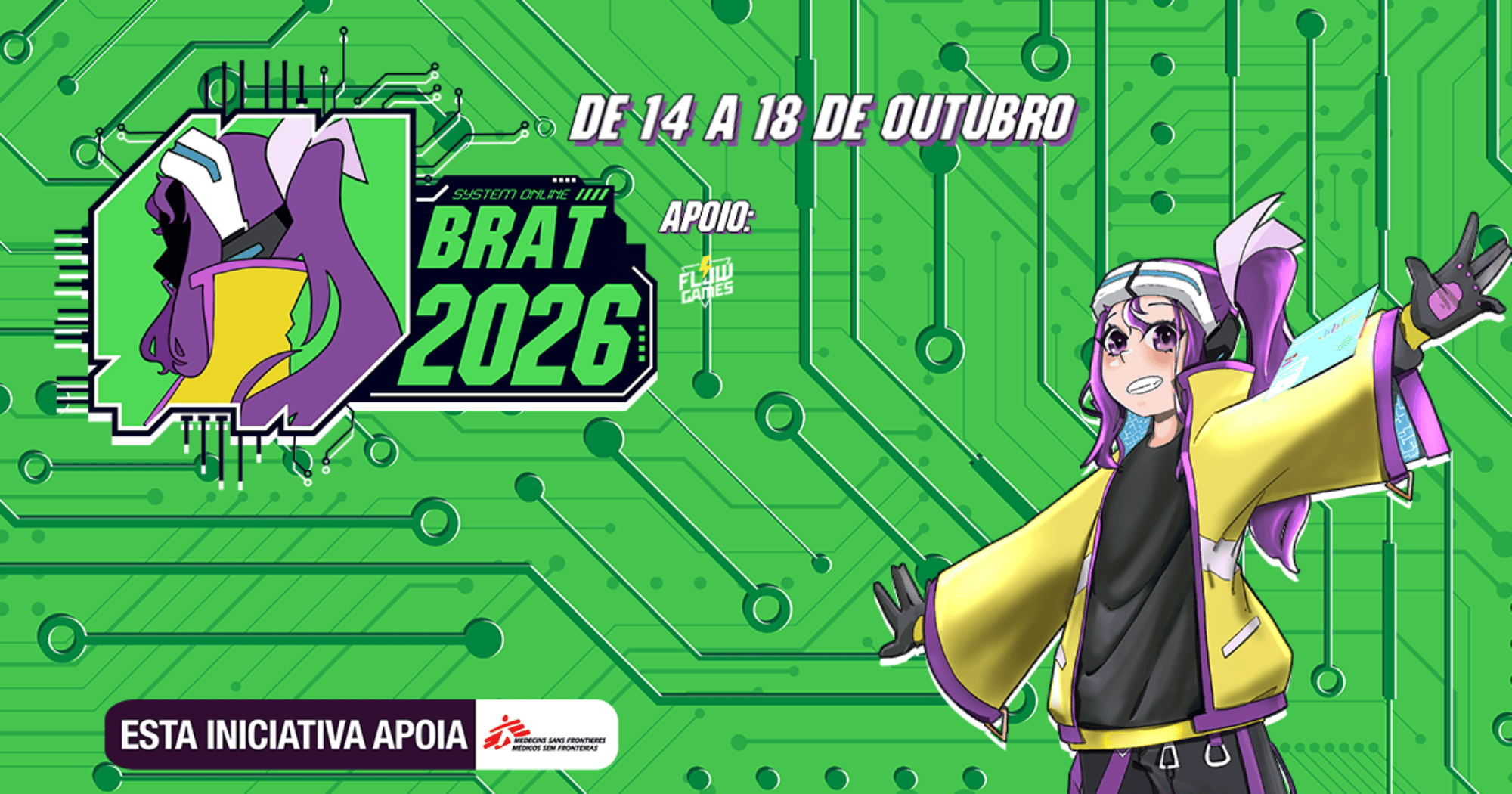 BRAT 2026: maratona de speedrun com 24h de programação ao vivo ajuda Médicos Sem Fronteiras