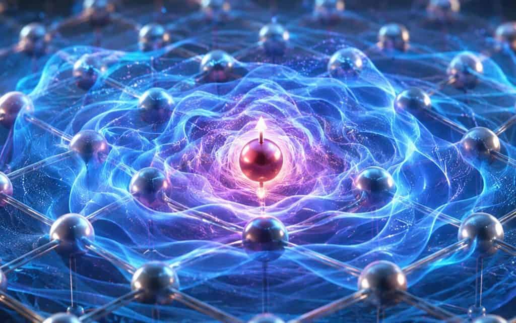 A técnica pode ajudar a estudar supercondutores e outros materiais com propriedades quânticas complexas. (Imagem: Tianyu Zhu/AI)