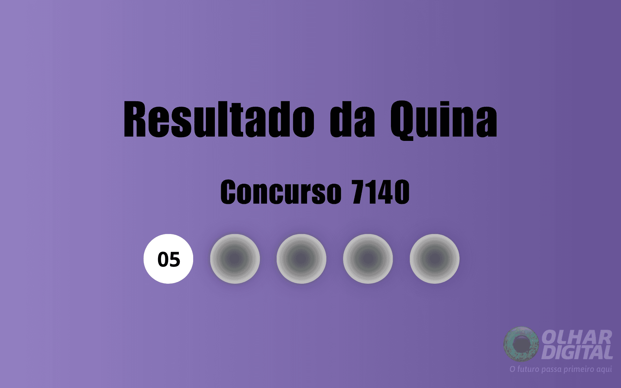 Resultado da Quina de hoje: veja números e ganhadores do concurso 7140 (domingo, 11/10)