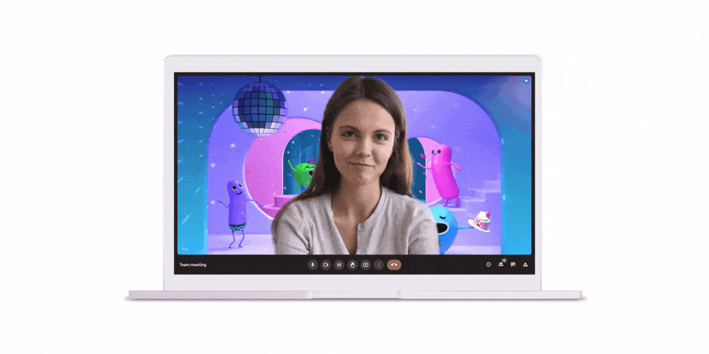 Vídeo de plano de fundo do Google Meet