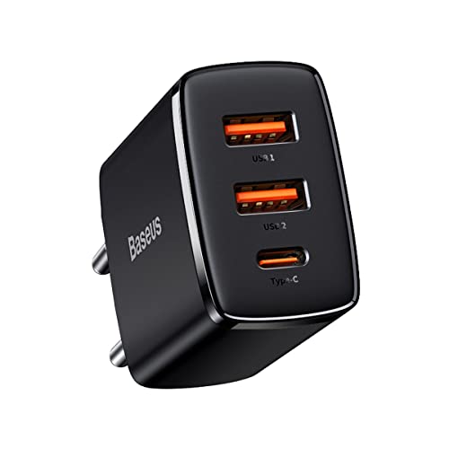 Carregador de Parede Baseus Compact Quick Charger 2U+C 30W Preto
