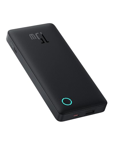 Carregador Portátil Baseus Digital Display Power Bank carregamento rápido 15W/22.5W (Preto 15W, Milliamp Hours, 10000)