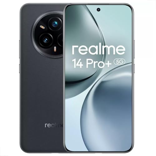 Celular Realme 14 Pro+ 5G, Tela OLED 6,83" 120Hz, Dual SIM, Câmera Tripla 50MP com OIS, 256GB, 12GB Cinza