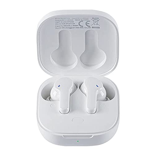 Fone de ouvido sem fio QCY T13 TWS Bluetooth 5.1 com 4 microfones Touch Control IPX5 à prova d'água 40 horas de tempo de reprodução (Branco)