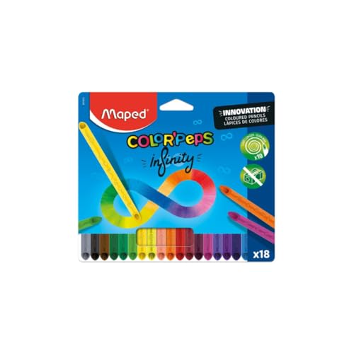 Lápis de Cor ColorPeps Infinity, 18 Cores, Maped