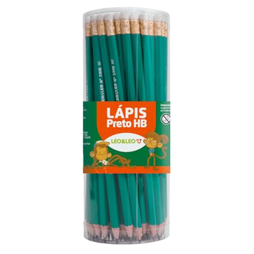 LAPIS GRAFITE HB RESINA VERDE SEXTAVADO/BORR.POTE/72 UND LEOELEO