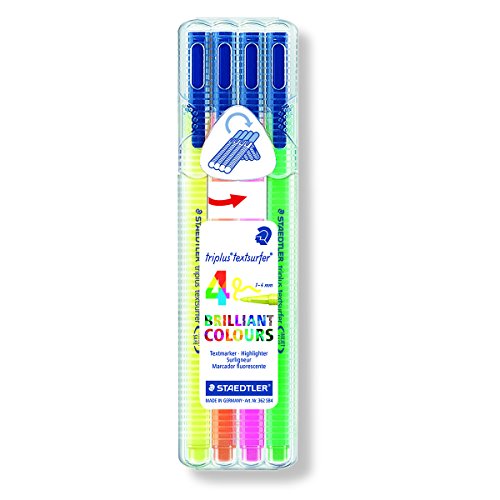Marcador de Texto, Staedtler, Triplus, 362 SB4 03, 4 Cores