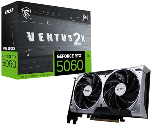 MSI GeForce RTX 5060 Ventus 2X OC (8GB GDDR7/PCI Express 5.0/2535MHz/28000MHz)