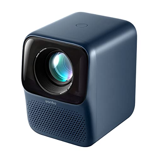 Projetor de Smart TV portátil WANBO T2, 450 ANSI Lumen, 4K HD 1080p nativo, APP e alto-falante integrados, conecta iPhone/telefone Android com WiFi 2.4G/Bluetooth/HDMI