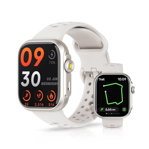 Smartwatch GPS, Relogio Smartwatch Feminino e Masculino,Tela HD de 1,85", Alexa, 100 Esportes,Frequência Cardíaca e Monitoramento do Sono, 3ATM à rova d'água,Compatível com Android iOS FB041