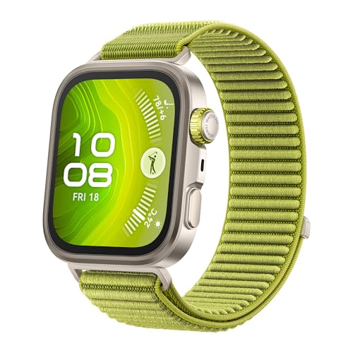 Smartwatch, HUAWEI WATCH FIT 4 Pro, Esportes ao Ar Livre de Nível Profissional, Vidro de Safira e Titânio, Mapa de Campos de Golfe, Compatível com iOS e Android, Verde