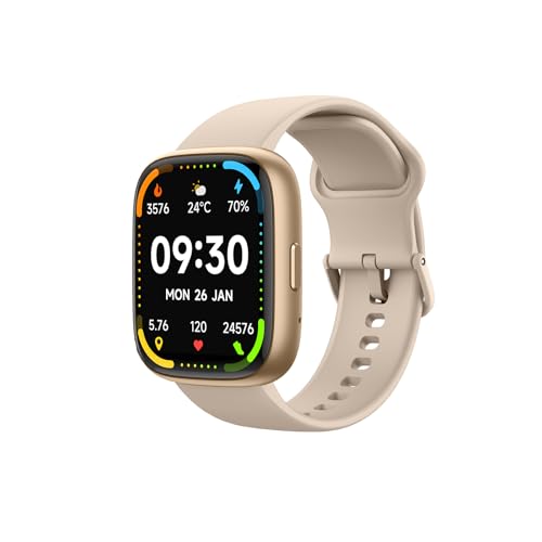 Bettdow SmartWatch, relogio smartwatch com Ecrã tátil e Alexa, à prova d'água IP68, relogio smartwatch feminino e masculino, com modo esportivo e recebimento de notificações(rosa)