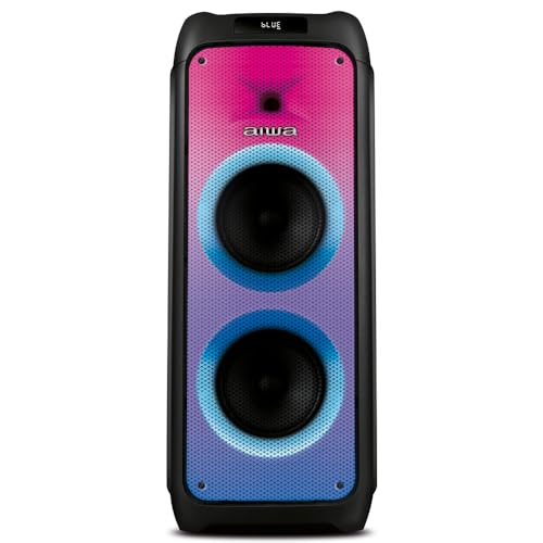 Caixa de Som PartyBox AIWA PB-06 Bluetooth 20H RGB USB TWS Preto