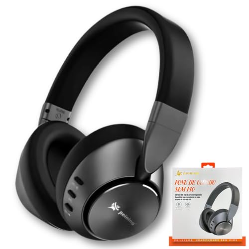 Fone de Ouvido Bluetooth Headphone, Corridas, Exercicios, Jogos, Isolamento de Ruído Externo, 96 Horas de Bateria, Design Ergonômico e Confortável, Botões de Controle Touch, Microfone Embutido Chamada