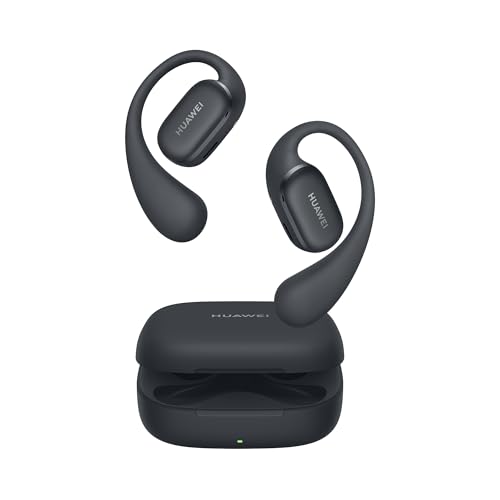 Fone de Ouvido Sem Fio, HUAWEI FreeArc, 140° Design Triangular para Ajuste Seguro, Som Impecável, Resistência à água IP57, Compatível com iOS, Android e Windows, Preto