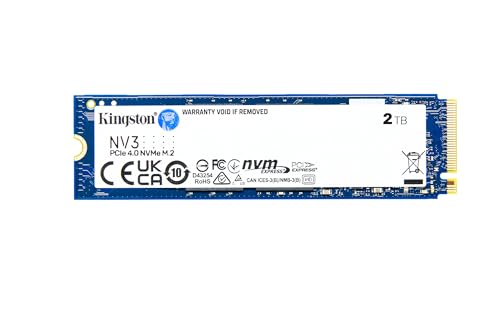 Kingston NV3 2TB M.2 2280 NVMe SSD | PCIe 4.0 Gen 4x4 | Até 6000 MB/s | SNV3S/2000G