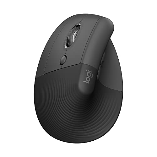 Logitech Mouse Sem Fio Lift Left Grafite Vertical Com Design Ergonômico Conexão Bluetooth ou USB Logi Bolt Cliques Silenciosos DPI máximo de 4000 6 botões Compatível com Windows/macOS/iPadOS