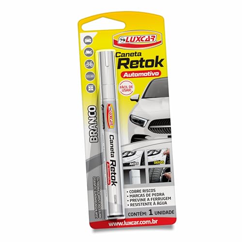 Luxcar - Caneta Retok Automotivo Tira Riscos - Cor Branca