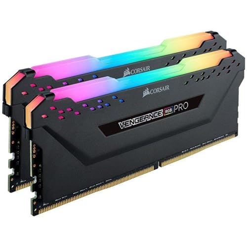 Memória para computador de mesa Corsair Vengeance RGB de 16 GB (2 x 8 GB), DDR4, 2666 MHz, C16, preto