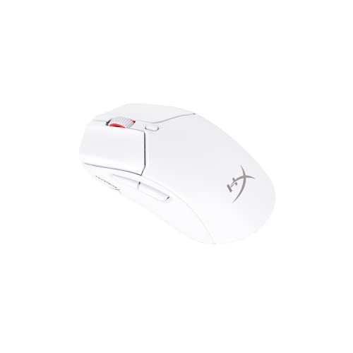 Mouse sem Fio Gamer HyperX Pulsefire Haste 2 – Ultraleve, 61 g, Wireless e Bluetooth 2,4GHz, até 26000 DPI, Sensor HyperX 26K, 100 Horas de Duração de Bateria, Branco (6N0A9AA)