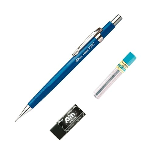Pentel Lapiseira Sharp P200 Azul + Grafites + Borracha 0.9 mm SM/P207-CMBP