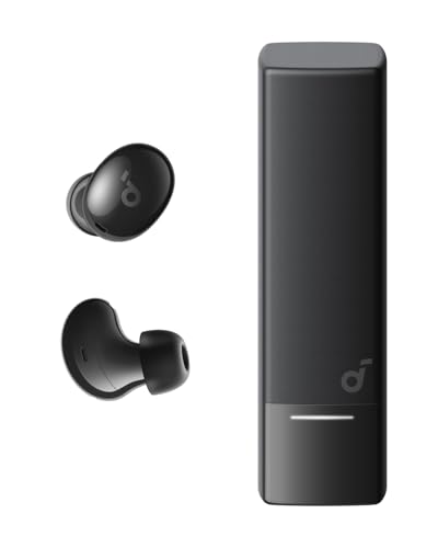 soundcore A30i da Anker Fone De Ouvido Bluetooth 5.4, Design em Forma de Batom Compactos e Leves para Conforto Prolongado, 15H de Reprodução com ANC Ligado, IP54, Preto