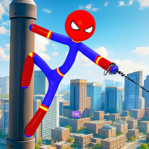 Stick Rope Hero: Superhero Crime City Action Fighting Game